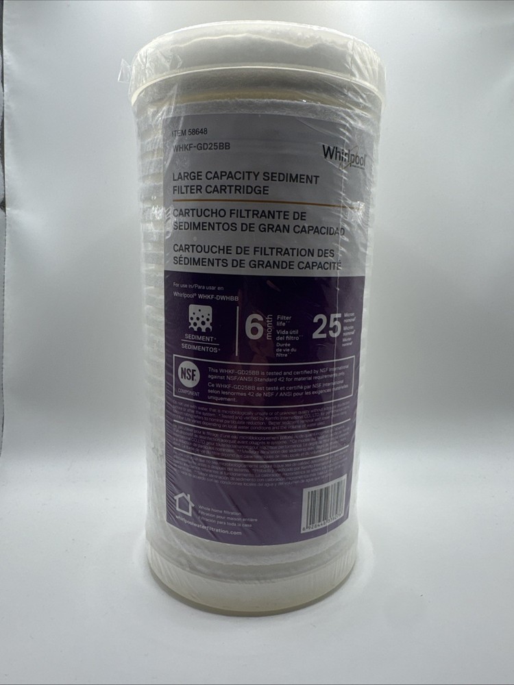 Whirlpool WHKF-GD25BB Large Capacity Whole House Replacement Filter - 6 Month