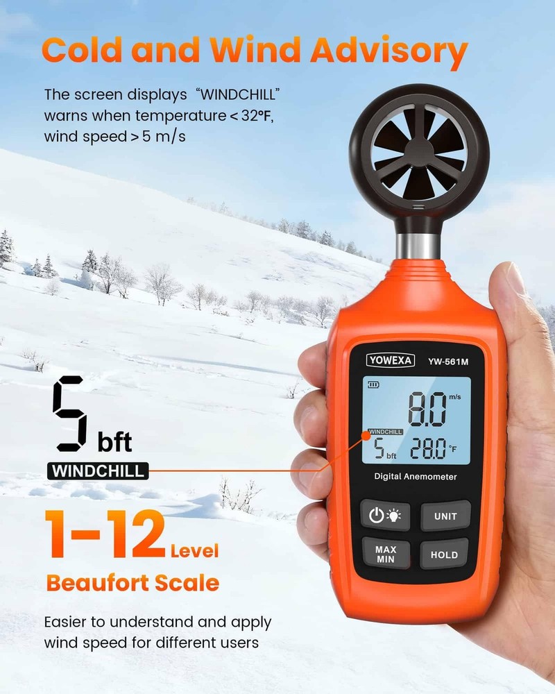 Digital Anemometer, YOWEXA Lux Meter