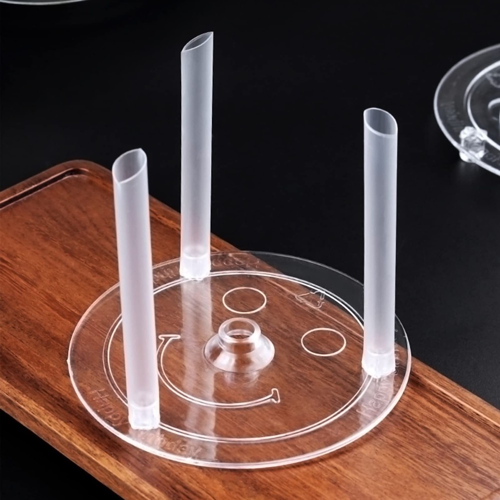 Cake Sticks Support Rods 4 PCS Separator Plates 32 PCS Rods Tiered Cakes