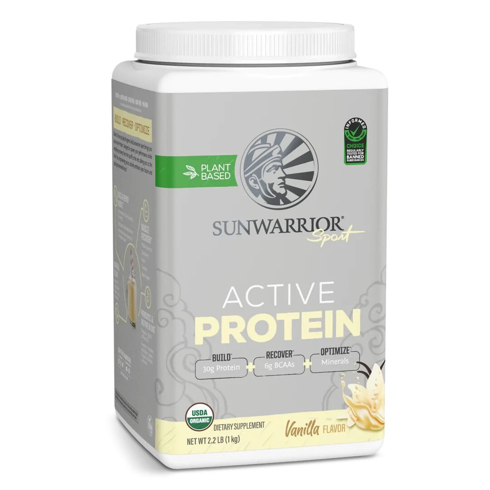 Sunwarrior Pre & Post Workout Active Protein Vegan - Vanilla Protein, 2.2 lbs