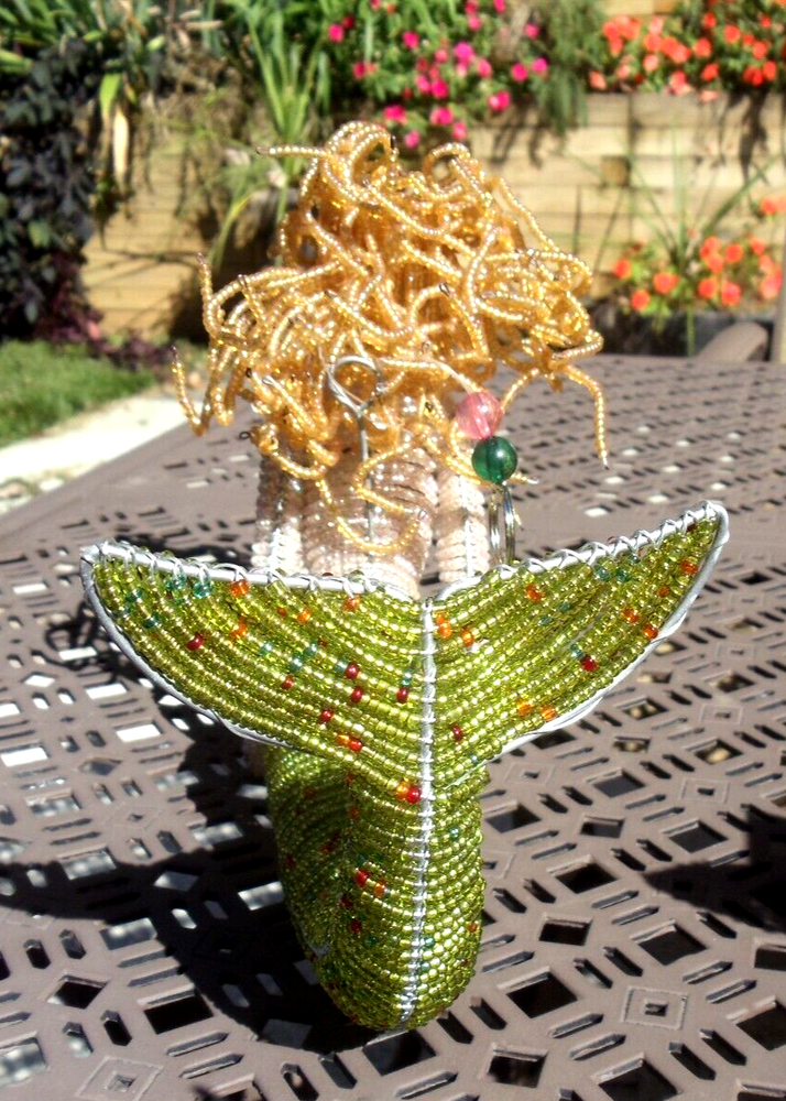 Beaded sea: Blond mermaid