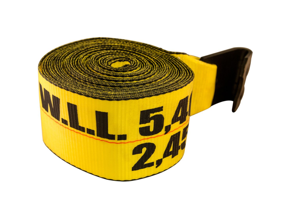 Winch Strap With Flat Hook 4" X 30'