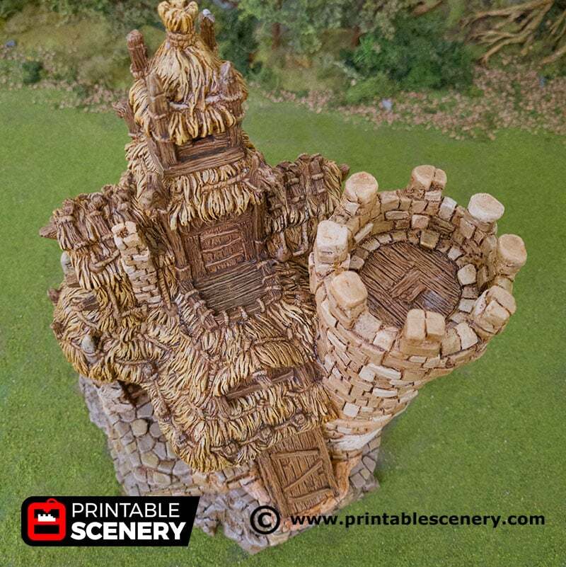 Chieftans Hall Hagglethorn Hollow by Printable Scenery, 3D Printed Tabletop RPG