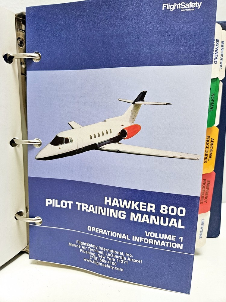 Hawker 800 Pilot Training Manual, Volume 1 Operational Information Revision 1.01