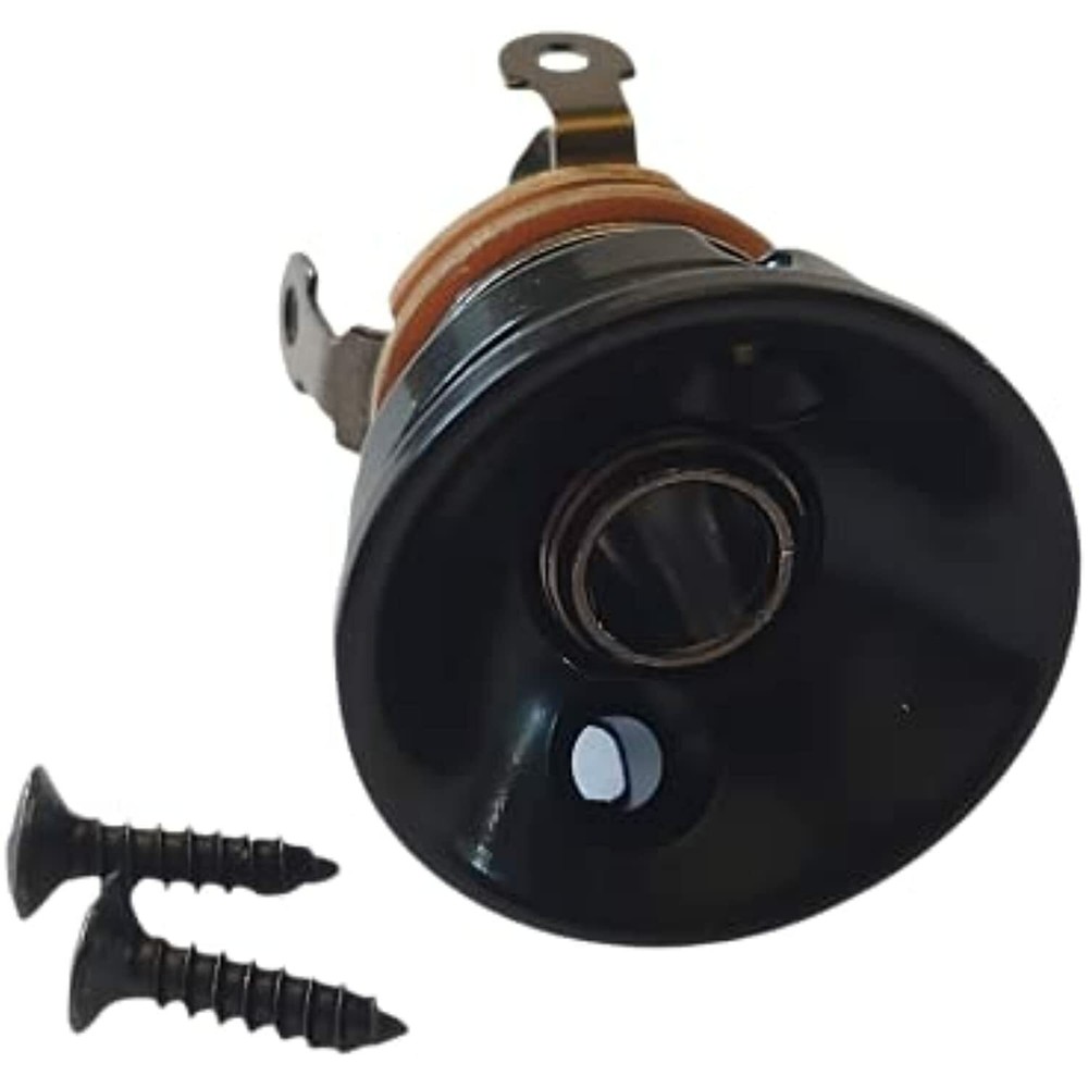 Black Electrosocket Jackplate with Pure Tone Full-contact Output Jack