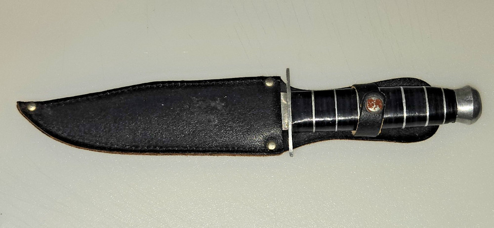 Vintage Fixed Blade  Sheriffs Knife Japan with Sheath