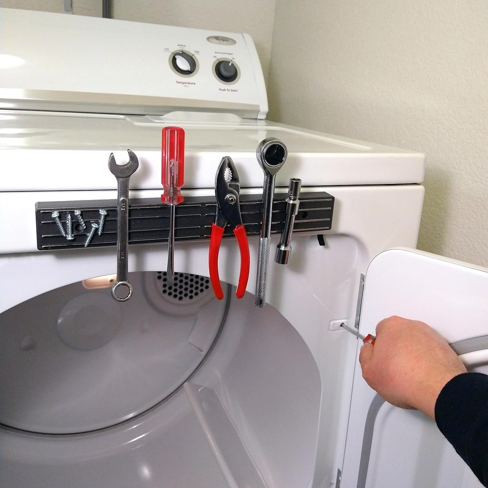 12" Magnetic Tool Holder with 30 lb Pull - Durable Organizer for Garage & More