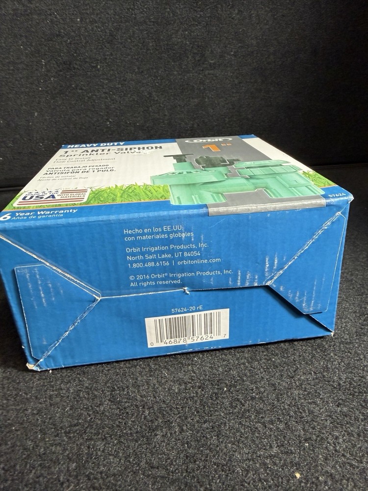 Orbit 57624 1" Electric Anti-Siphon Valve New In Box