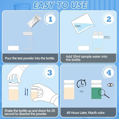 Coliform Bacteria Water Test Kit: 12-Pack Water Bacteria Test Kit Easy 12 Tests