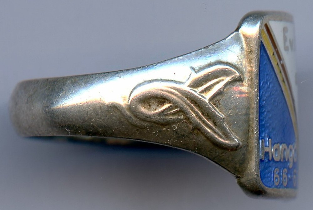 Finland Religious Hango Graduation Silver Ring Size Inside 18mm !!!