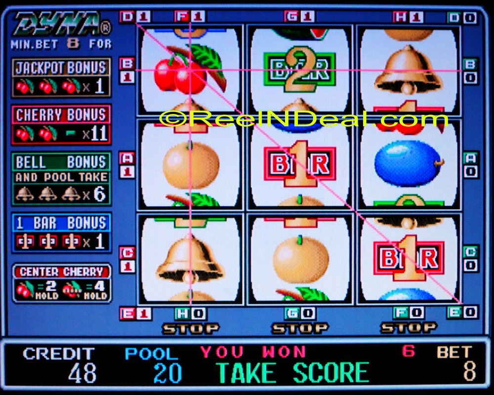 Dyna Super Cherry Master Rare 8-Liner Slot Machine Highly Profitable