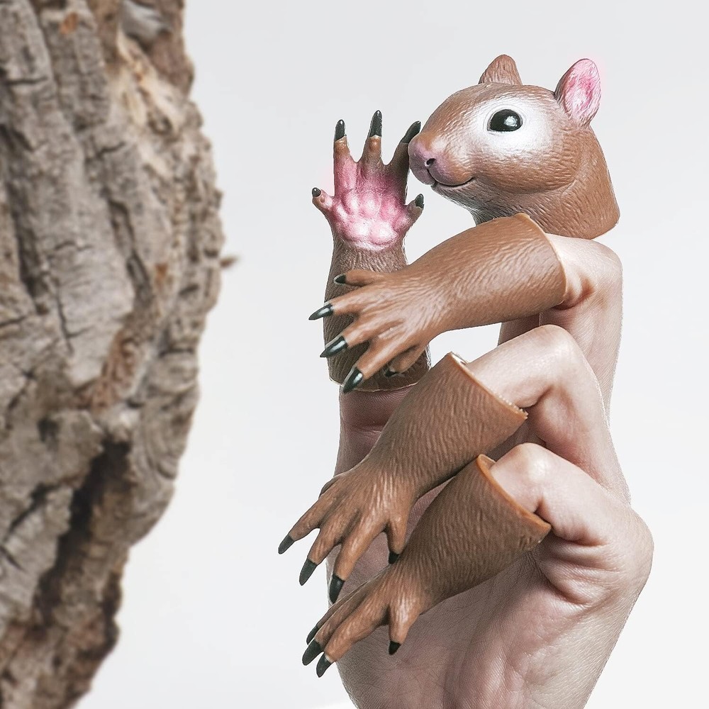 Squirrel Stocking Stuffers Finger Puppet Set, Animals Puppet Show Theater Props
