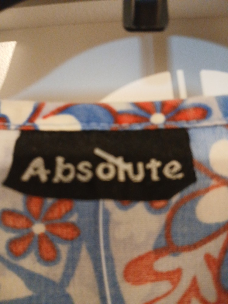 Absolute Women's Red White & Blue Scrub Top With Two Pockets
