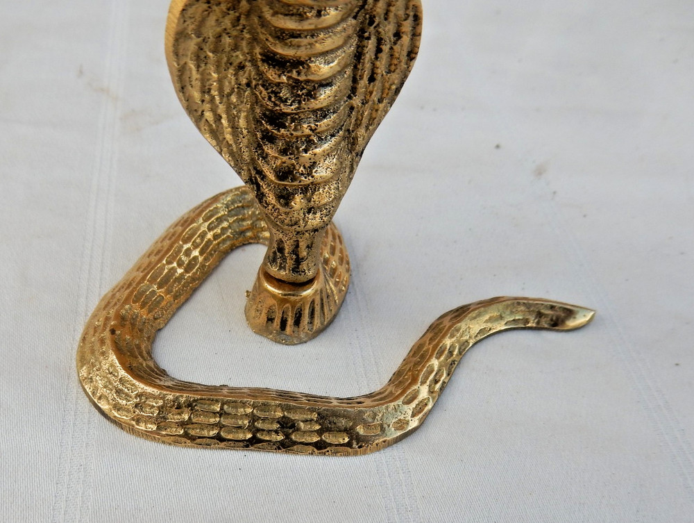 EIGHT NOS COBRA SNAKE Solid Brass Incense Burners, Send Offer