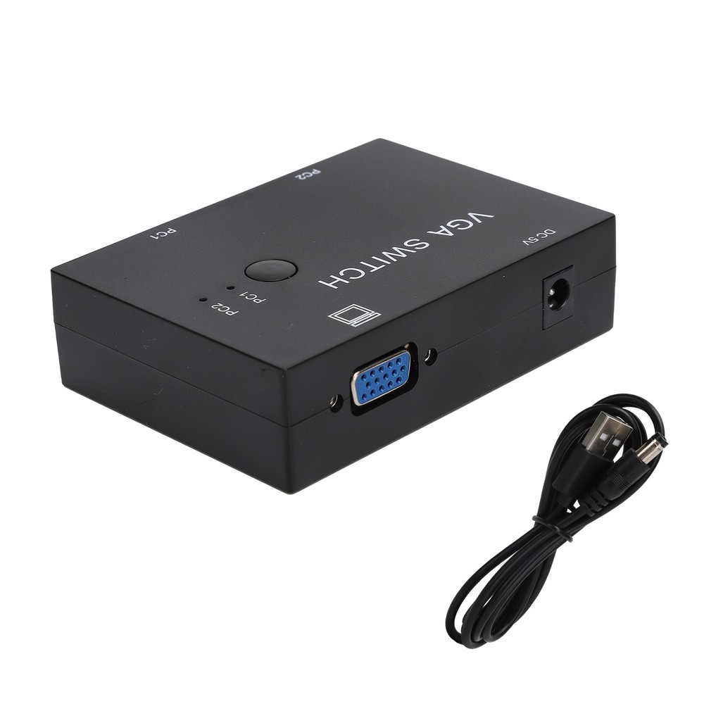 2 Input 1 Output VGA Switcher Efficient Video Conversion For Home/Office ABS
