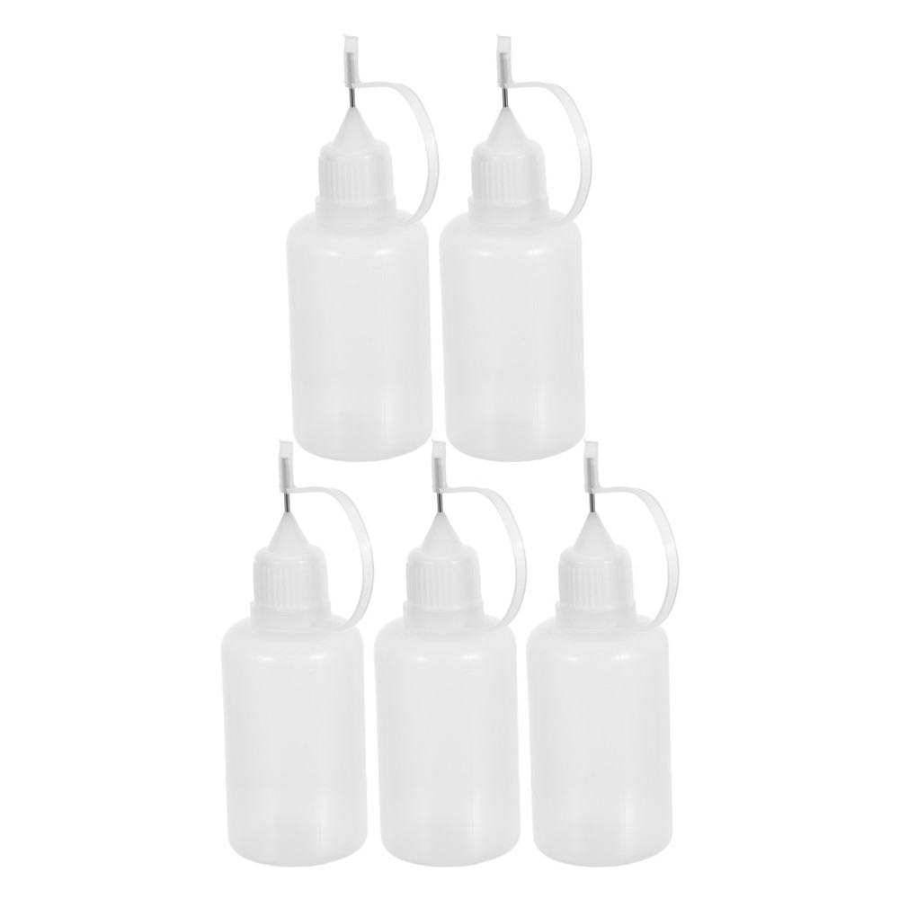 5 Pcs Dispensing and Bottling Plastic Bottle Fine Needle Tip Squeeze