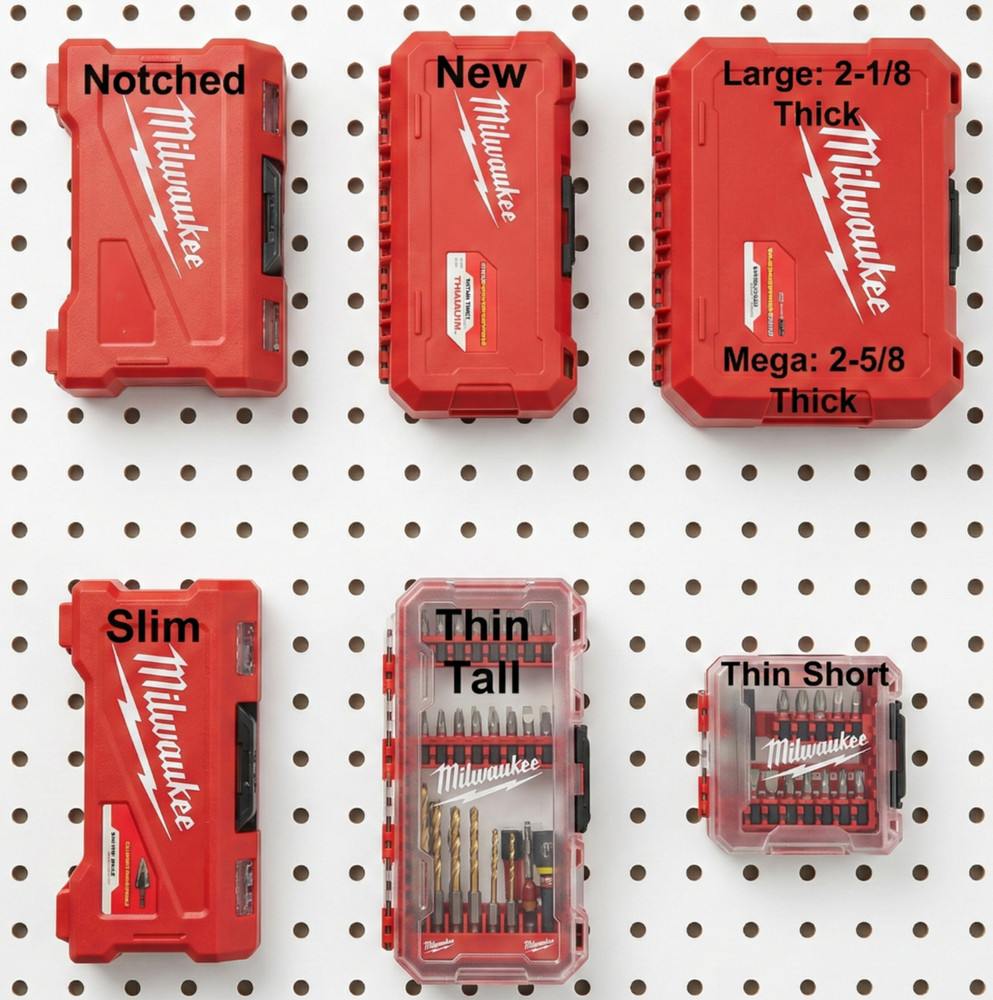 Milwaukee Bit Case Holder Secure Snap-In Storage Organizer Tool Rack 3D printed