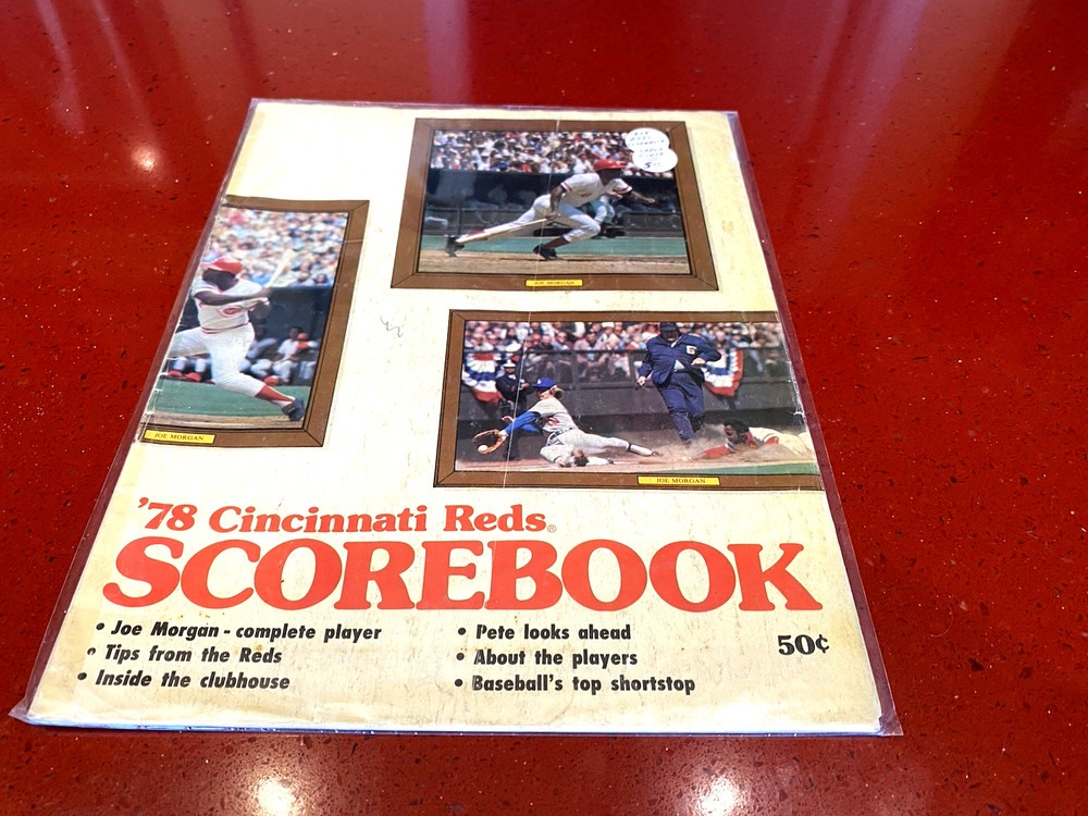 1978 Cincinnati Reds Program With 1988 Reds Team Photo